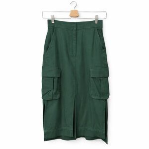 Equipment Jaden Midi Skirt in Scarab I REVOLVE Cargo Green cotton blend size 6